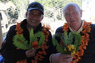 Sahara UK's Navin Gurung and ATFC Director John Leppard at Dandaswara