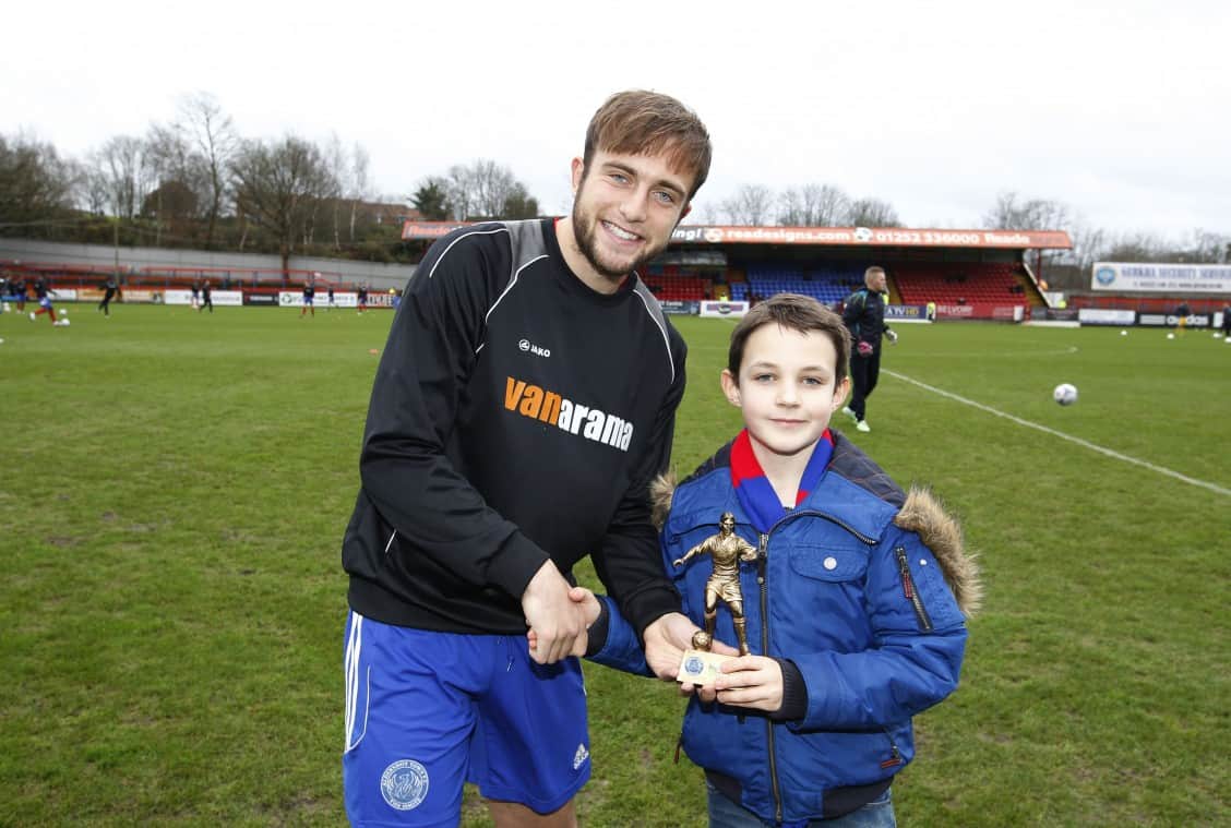 Jake Gallagher Player of the Month Chester