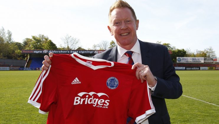 gary Waddock the new Aldershot Town manager