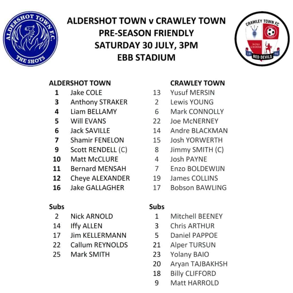 Crawley team sheet 2