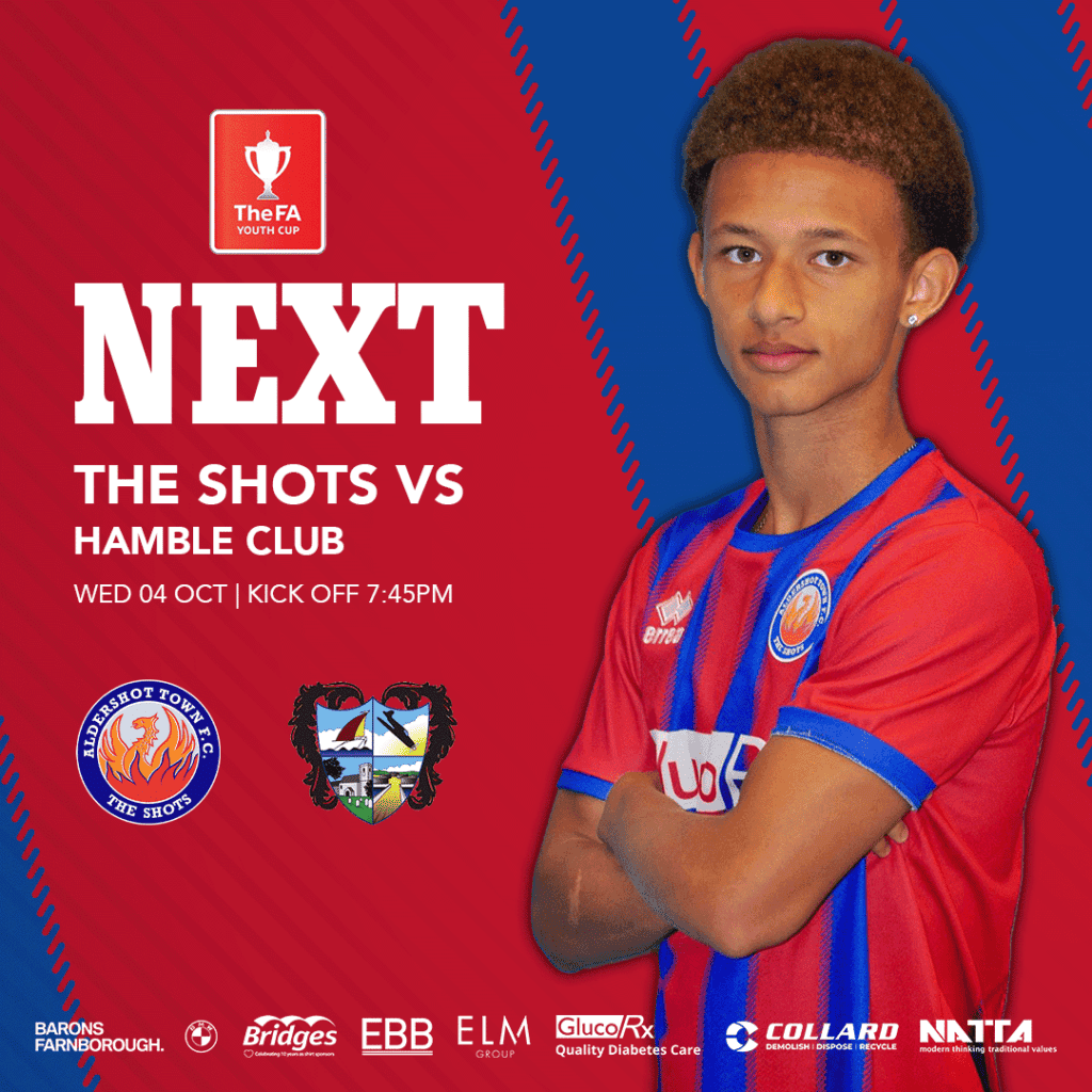 FA YOUTH CUP Shots host Hamble Club Aldershot Town FC